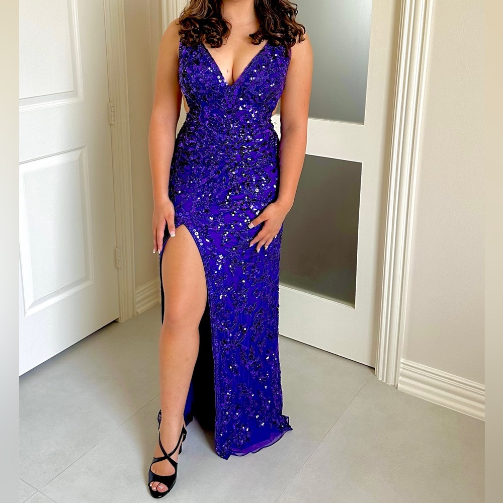 Violet and Purple Prom Dress from Sherri Hill #55402 in size 4